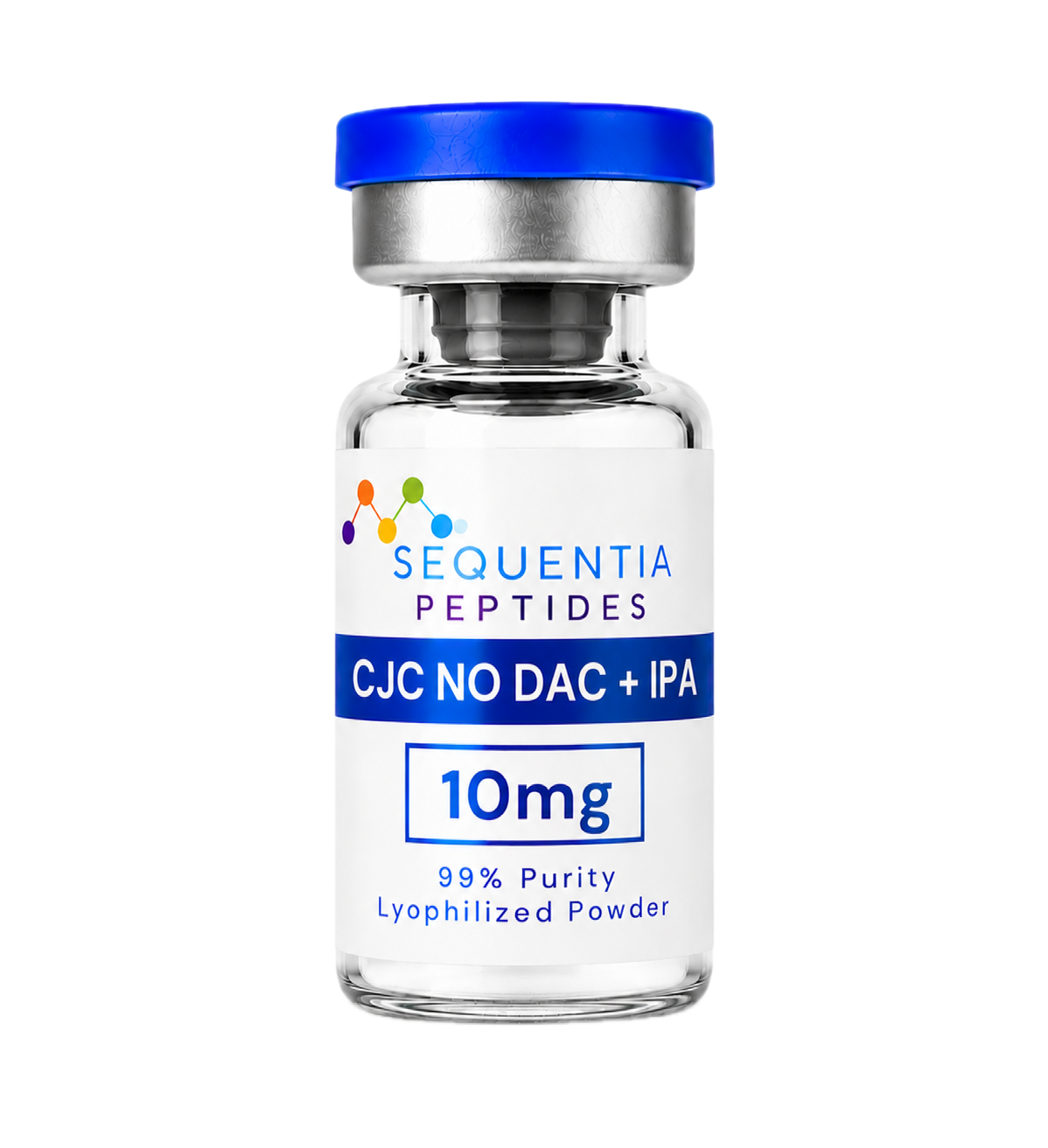 CJC-1295 No DAC + Ipamorelin research peptide vial